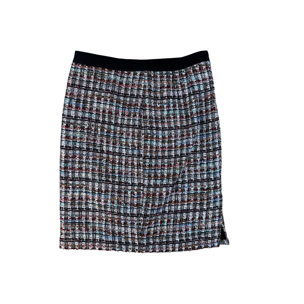 Talbots 6P Classic Preppy Pencil Skirt Tweed Metallic‎ Detail